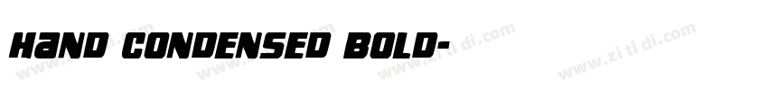 hand condensed bold字体转换